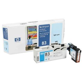 HP C4964A 83 UV Açık Camgöbeği Baskı Kafası ve Baskı Kafası Temizleyicisi