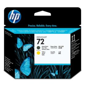 HP C9384A 72 C9384A Mat Siyah-Sarı Baskı Kafası