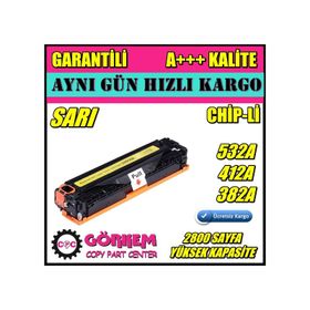 HP CC532A 304A Sarı Uyumlu Toner