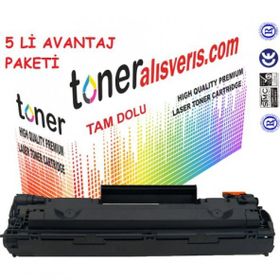 HP Ce 285A P1100 P1102W M1132 M1212 M1218 5'Li Paket Muadil Toner