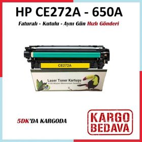 HP CE272A 650A Sarı Compatible Muadil Toner
