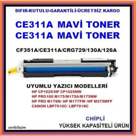 HP CE311A HP 126A Mavi Uyumlu Toner
