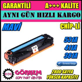 HP CE956A Mavi Muadil Toner