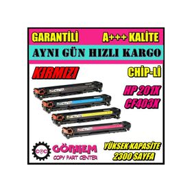 HP CF403X 201X Kırmızı Uyumlu Toner