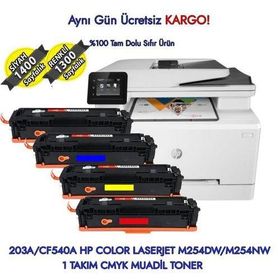 HP CF540A 203A-Pro M254-M280-M281 Siyah Boş Toner