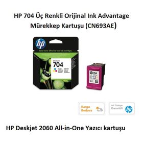 HP CN693A No:704 3 Renkli Paket Kartuş