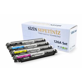 HP Color Laserjet CP1025 CE310A Muadil Toner Set