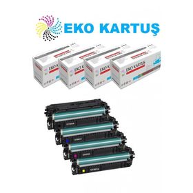 HP Color LaserJet Enterprise M553 CF360 4 Renk Muadil Toner Set