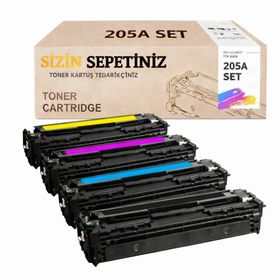 HP Color LaserJet Pro MFP M180N 205A 4 Renk Muadil Toner Set