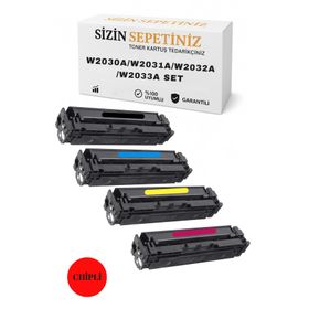 HP Color Laserjet Pro Mfp M479fdn Çipli W2030A 415A Muadil Toner Takımı