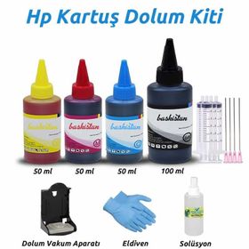 HP Deskjet 2130 Uyumlu Siyah Kartuş Dolum Seti