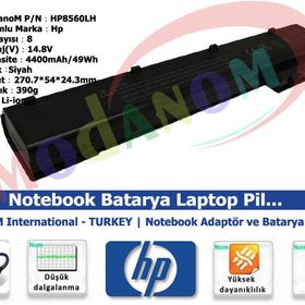 Hp Elitebook 8770W HSTNN-LB2P VH08XL 632425-001 Uyumlu Batarya