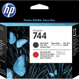 HP F9J88A 744 Mat Sıyah-Kırmızı Baskı Kafası Kartuş