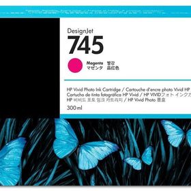 HP F9K01A 745 Magenta 300 ml Kırmızı Orijinal Plotter Designjet Mürekkep Kartuşu