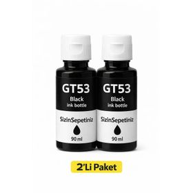 HP GT53XL Ink Tank Gt53xl-Gt52-316310-Bk2li İkili Siyah Kartuş Dolum Mürekkep Seti