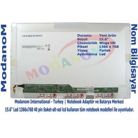 Hp Pavilion DV6-1115ET DV6-2151ET 15.6 LED Uyumlu LCD Ekran Panel
