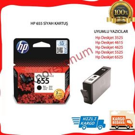 HP Siyah 655 3525 4615 4625 5525 Kartuş