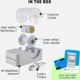 HP Sprocket Panorama Instant Taşınabilir Renkli Etiket Gri Fotoğraf Yazıcısı