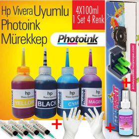 HP Vivera Uyumlu 4x100ml Kartuş Mürekkep Seti