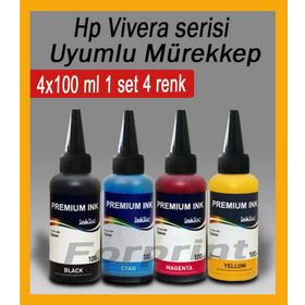 HP Vivera Uyumlu 4x100ml Kartuş Mürekkep Seti