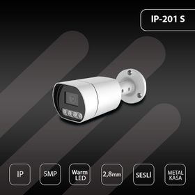 Hs IP-201S Warm Led 5MP Poe 2.8 mm Metal Bullet Güvenlik Kamerası