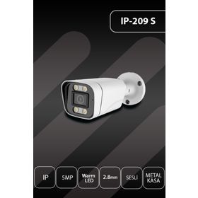Hs IP-209S 5MP IP 2.8 mm Warm LED Metal Bullet Sesli Güvenlik Kamerası