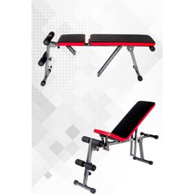 Hsport Siyah/Kırmızı 128 cm Ayarlanabilir Fitness Ağırlık Sehpası