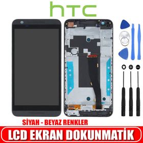 HTC One E9s Siyah Çıtalı Dokunmatik Lcd Ekran