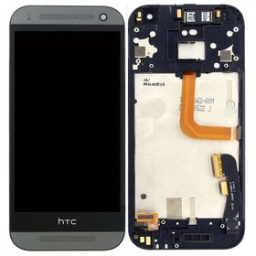 HTC One Mini 2 M8 Mini Gümüş Çıtalı Dokunmatik Lcd Ekran
