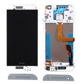 HTC One Mini 2 M8 Mini Gümüş Çıtalı Dokunmatik Lcd Ekran