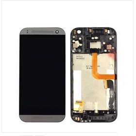 HTC One Mini 2 M8 Mini Gümüş Çıtalı Dokunmatik Lcd Ekran