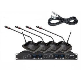 HTDZ HT-640 Receiver 4 Kanal Telsiz Mikrofon Alıcı Ünitesi