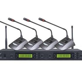 HTDZ HT-860 Kablosuz Masaüstü Dörtlü Kürsü Mikrofonu