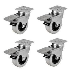 Hts 254 4 Adet 52 mm Tablalı Döner Frenli Mobilya Tekeri