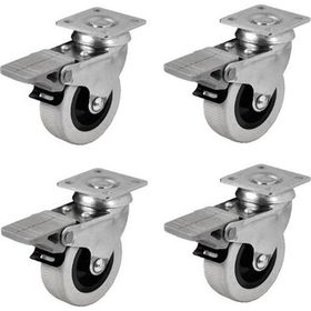 Hts 254 4 Adet 52 mm Tablalı Döner Frenli Mobilya Tekeri