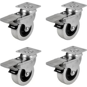 Hts 254 4 Adet 52 mm Tablalı Döner Frenli Mobilya Tekeri
