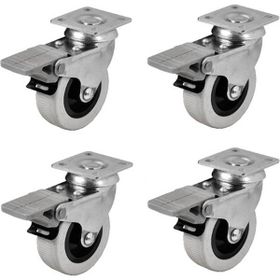 Hts 254 4 Adet 52 mm Tablalı Döner Frenli Mobilya Tekeri