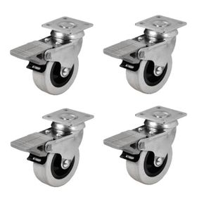 Hts 254 4 Adet 52 mm Tablalı Döner Frenli Mobilya Tekeri