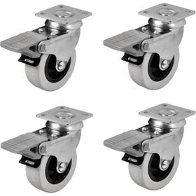 Hts 254 4 Adet 52 mm Tablalı Döner Frenli Mobilya Tekeri
