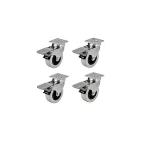 Hts 254 4 Adet 52 mm Tablalı Döner Frenli Mobilya Tekeri