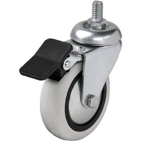 Hts 354 PVC Makaralı Vidalı 75x25 mm 4 Adet Frenli Teker