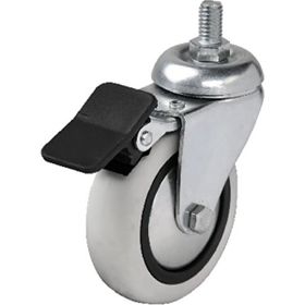 Hts 354 PVC Makaralı Vidalı 75x25 mm 4 Adet Frenli Teker