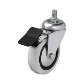 Hts 354 PVC Makaralı Vidalı 75x25 mm 4 Adet Frenli Teker