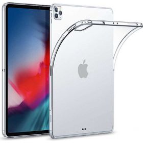 HTstore Apple iPad Pro 12.9 Pro 2020 4. Nesil Zore Tablet Süper Silikon Kapak Renksiz Kılıf