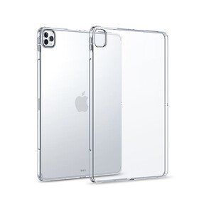 HTstore Apple iPad Pro 12.9 Pro 2020 4. Nesil Zore Tablet Süper Silikon Kapak Renksiz Kılıf
