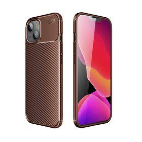 HTstore Apple iPhone 13 Mini Zore Negro Silikon Kapak Kahverengi Kılıf