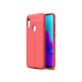 Huawei Honor 8A Deri Dokulu Silikon Kılıf