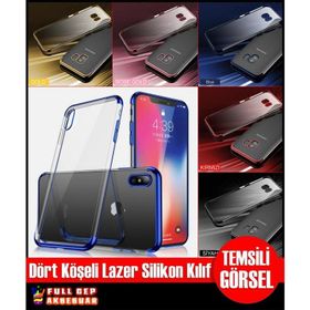 Huawei Mate 10 Lite Dört Köşeli Lazer Silikon Kapak Cep Telefonu Kılıfı