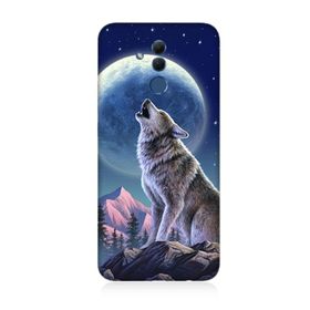 Huawei Mate 20 Lite Uyumlu Dolunay Ve Kurt Baskılı Silikon Kılıf