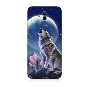 Huawei Mate 20 Lite Uyumlu Dolunay Ve Kurt Baskılı Silikon Kılıf